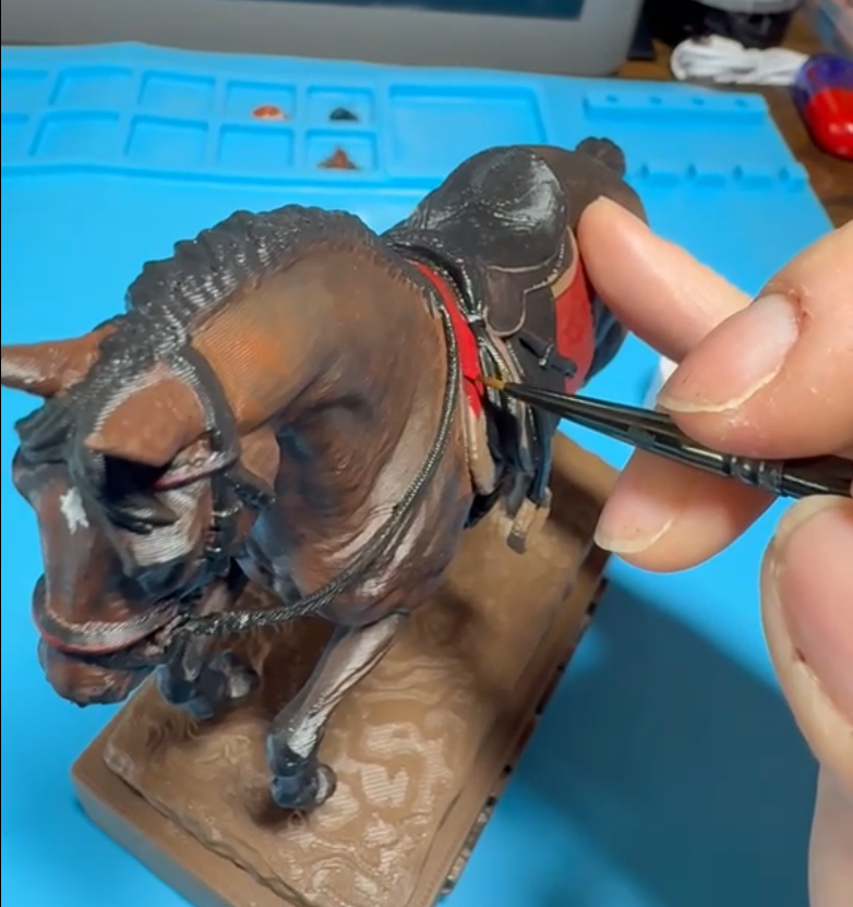 Pferdefigur personalisiert – Handbemalte Skulptur nach deinem Foto | 3D-Druck | Unikat