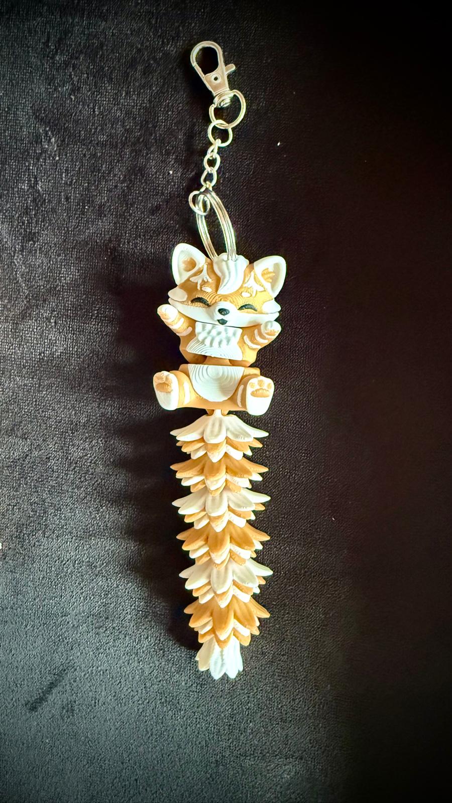 Zuckersüßer, gelenkiger Tier Schlüsselanhänger oder Magnet | Bewegliche 3D-Druck Figur | Geschenk für Tierfreunde