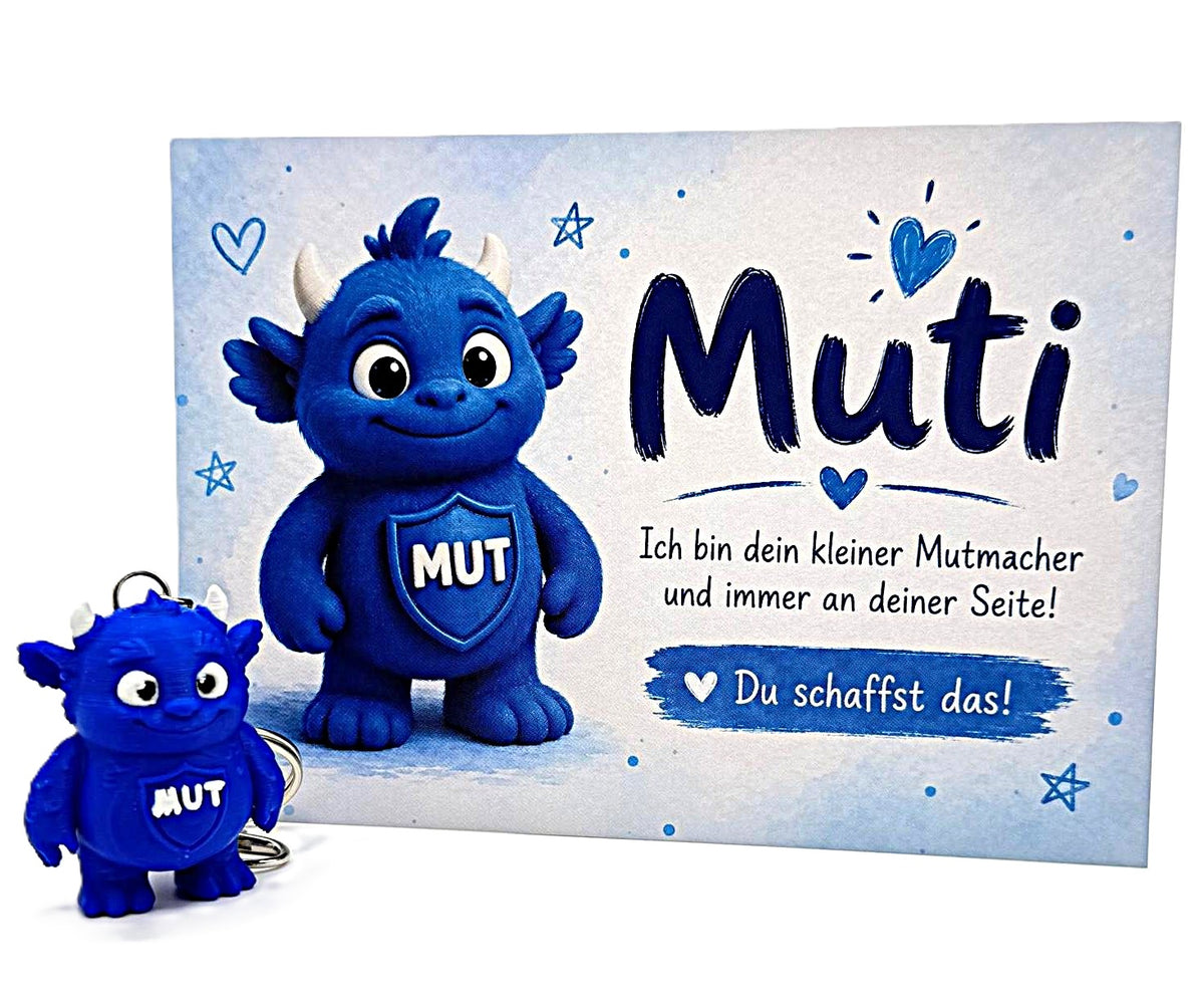 MuMons Muti – Mutmacher-Schlüsselanhänger mit Karte