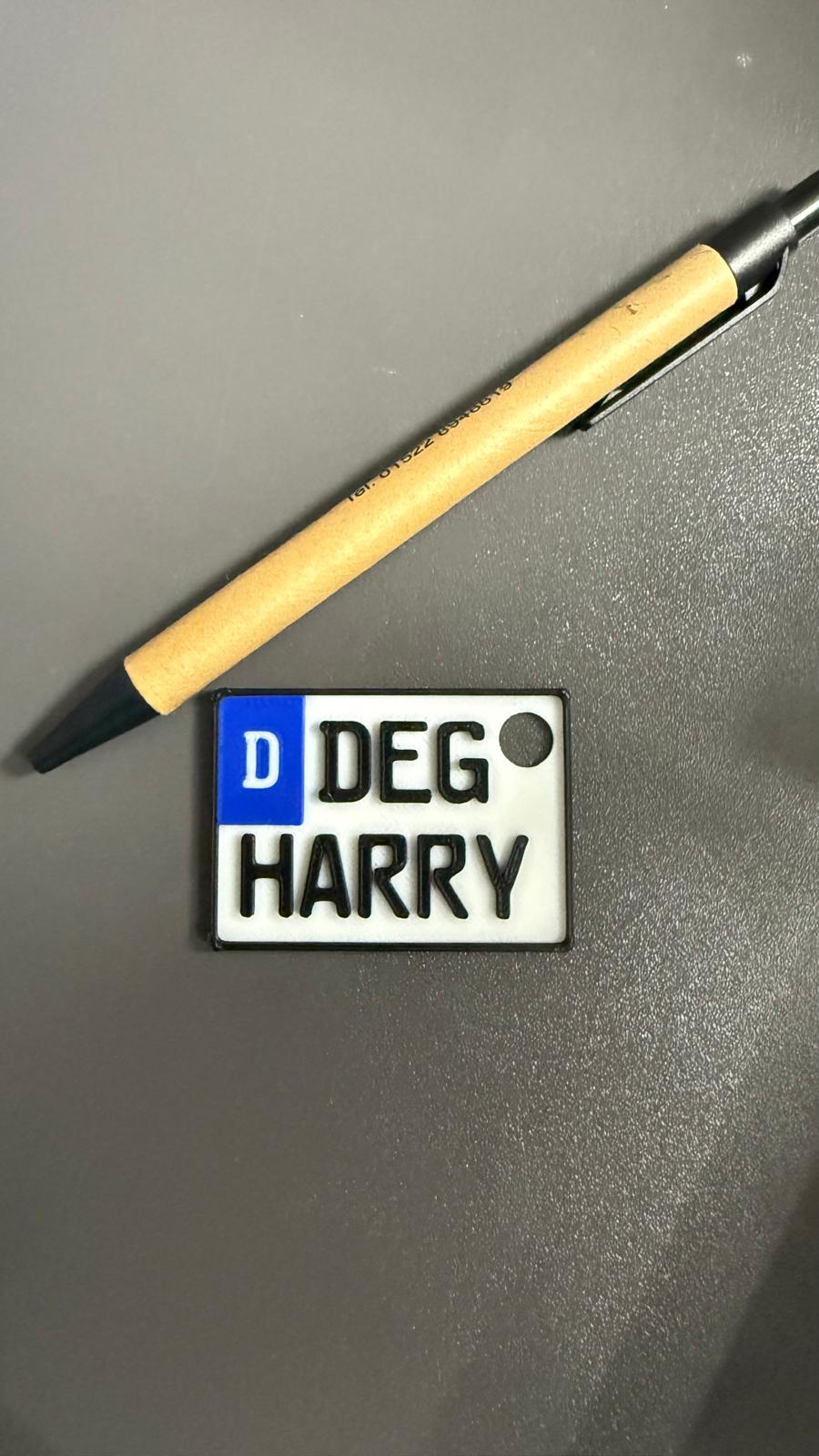 Kleine personalisierte Autoschilder-Schlüsselanhänger