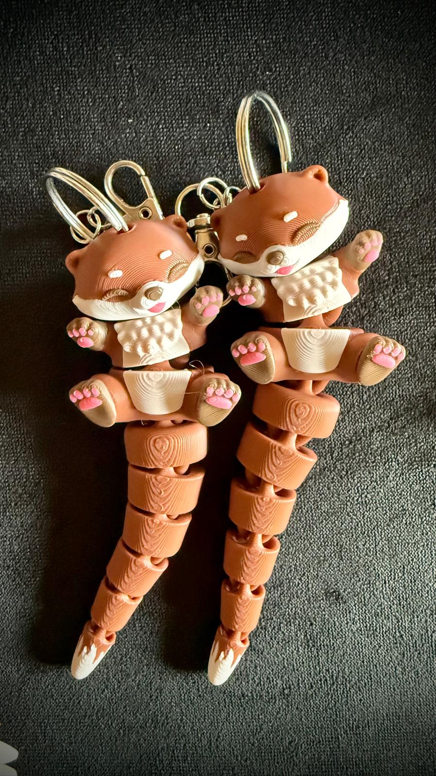 Zuckersüßer, gelenkiger Tier Schlüsselanhänger oder Magnet | Bewegliche 3D-Druck Figur | Geschenk für Tierfreunde