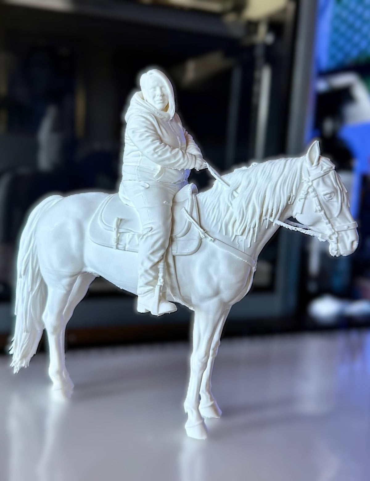 Pferdefigur personalisiert – Handbemalte Skulptur nach deinem Foto | 3D-Druck | Unikat