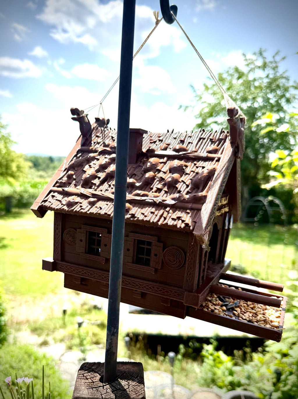 Vogelhaus Wikinger, Valhalla Vogelhaus, Methalle Vögel, 3D Druck Vogelhaus, Wetterfestes Futterhaus, Lustiges Vogelhaus, Geschenk für Garten, Wikinger Deko, Odin Raben, Vogelfutterstation, Kreatives Vogelhaus, Nerd Garten Deko, PETG Vogelhaus