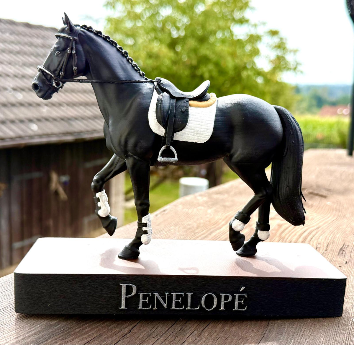 Pferdefigur personalisiert – Handbemalte Skulptur nach deinem Foto | 3D-Druck | Unikat