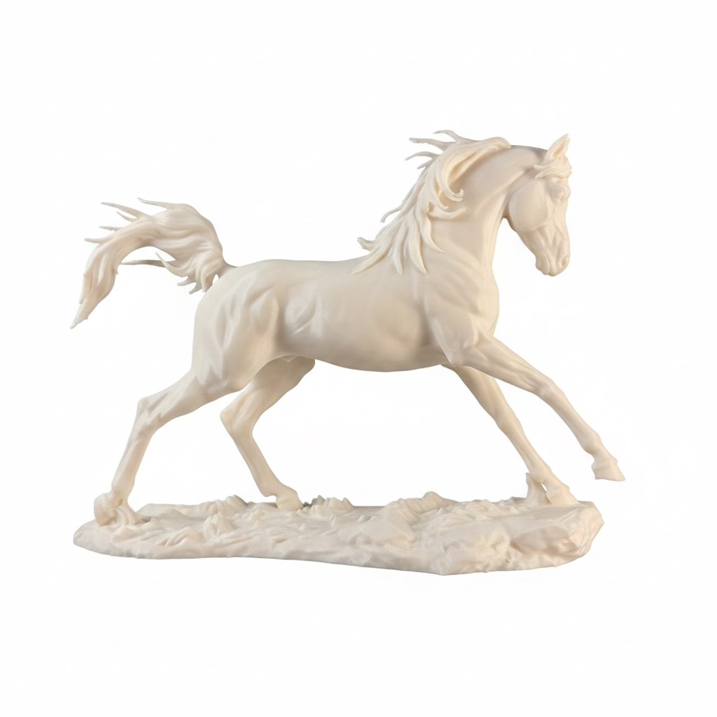 Araber Pferdestatue 3D-Druck | Edle Skulptur 15cm | Deko für Pferdeliebhaber | Aus PLA | Kunstvolle PferdeSkulptur 20cm lang