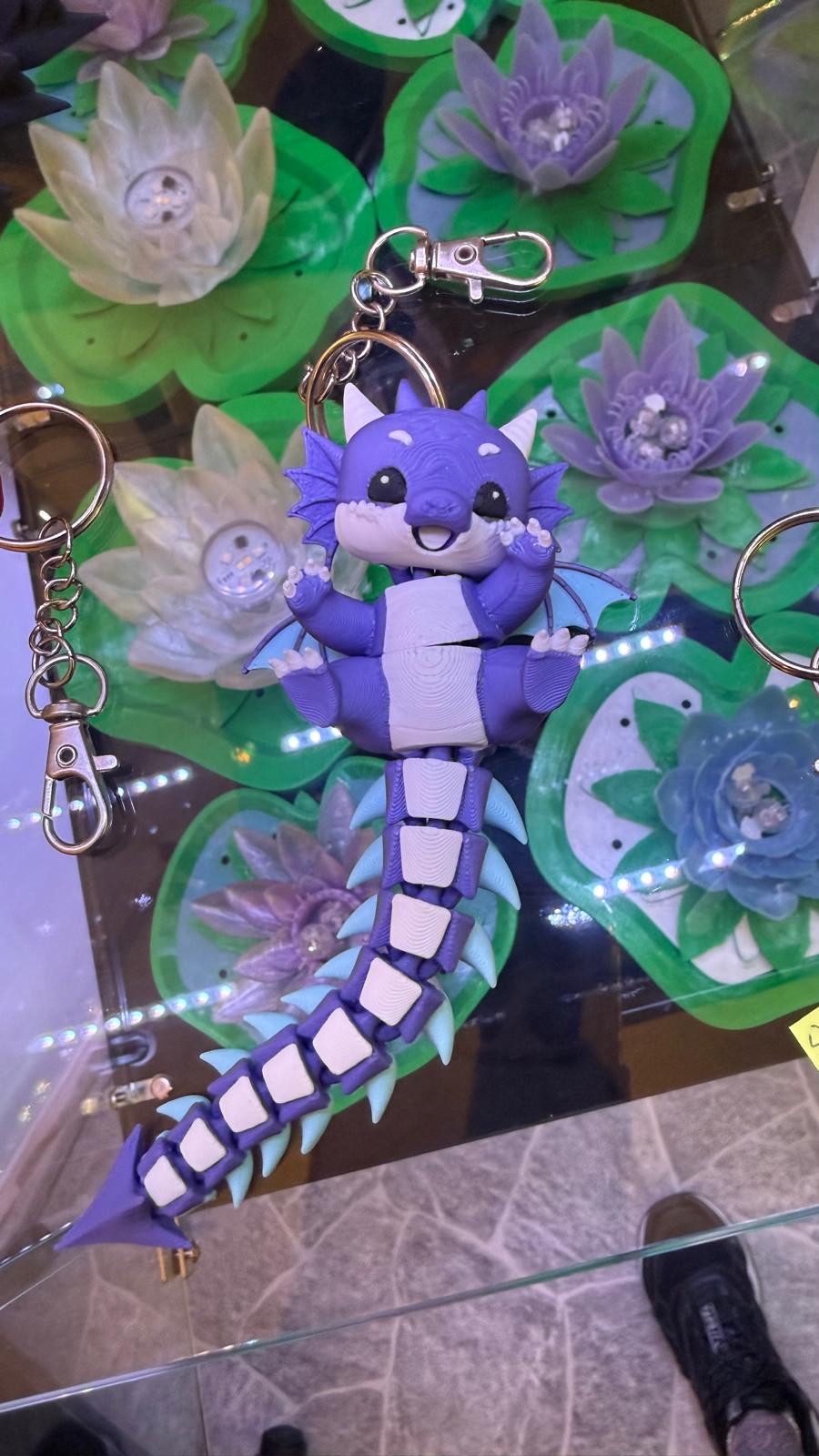 Zuckersüßer, gelenkiger Tier Schlüsselanhänger oder Magnet | Bewegliche 3D-Druck Figur | Geschenk für Tierfreunde