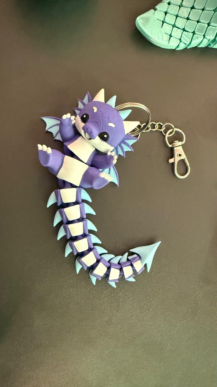 Zuckersüßer, gelenkiger Tier Schlüsselanhänger oder Magnet | Bewegliche 3D-Druck Figur | Geschenk für Tierfreunde