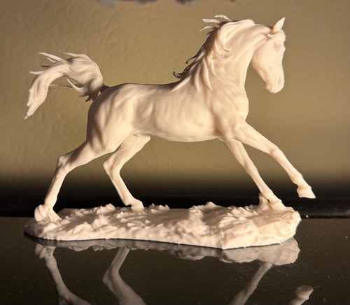 Araber Pferdestatue 3D-Druck | Edle Skulptur 15cm | Deko für Pferdeliebhaber | Aus PLA | Kunstvolle PferdeSkulptur 20cm lang
