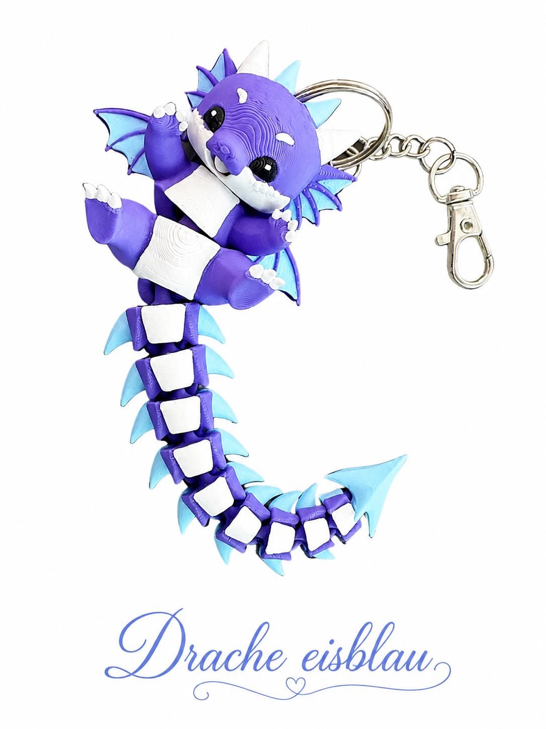 Zuckersüßer, gelenkiger Tier Schlüsselanhänger oder Magnet | Bewegliche 3D-Druck Figur | Geschenk für Tierfreunde