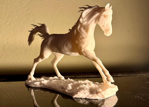 Araber Pferdestatue 3D-Druck | Edle Skulptur 15cm | Deko für Pferdeliebhaber | Aus PLA | Kunstvolle PferdeSkulptur 20cm lang