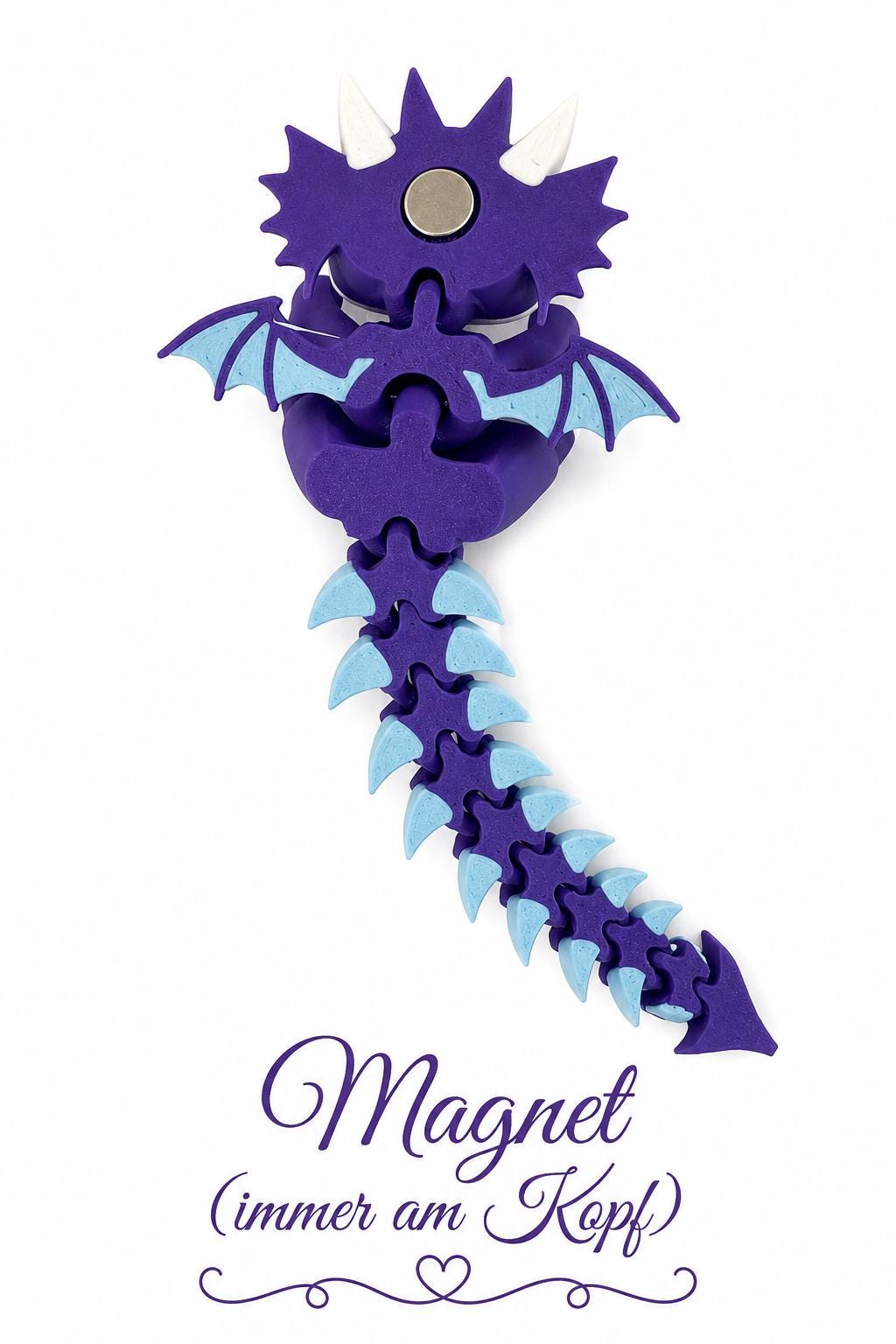 Zuckersüßer, gelenkiger Tier Schlüsselanhänger oder Magnet | Bewegliche 3D-Druck Figur | Geschenk für Tierfreunde