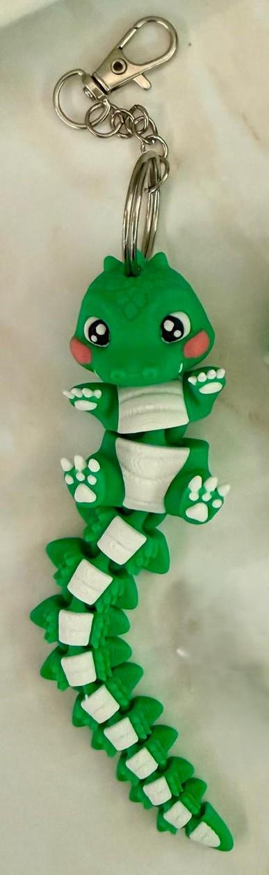 Flexi Wassertiere Schlüsselanhänger oder Magnet | Hai, Otter, Krokodil, Capybara, Flamingo, Oktopus | 3D Druck Geschenk