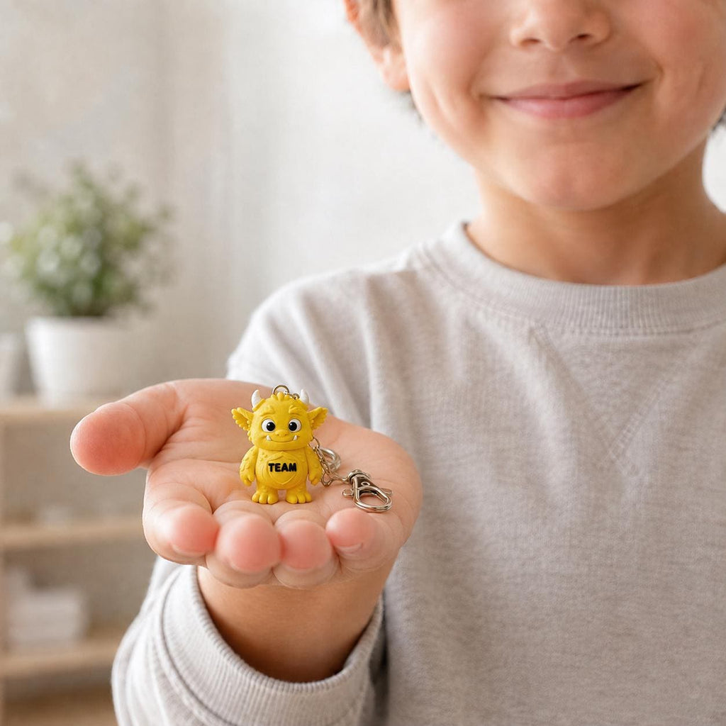 Zuno MuMon- Schlüsselanhänger TEAM – Mutmacher für Zusammenhalt und Gemeinschaft – Geschenk für Kinder, Jugendliche und Erwachsene